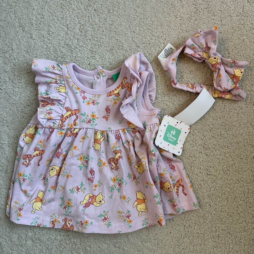 100 years/ Winnie-the-Pooh baby girl outfit- size 6-9 months